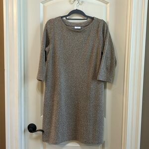 Brown and cream herringbone dress from J. Jill size small.